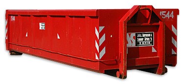 Container til brokker med jord/sand